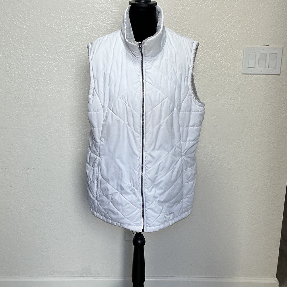Free Country White Quilted Vest